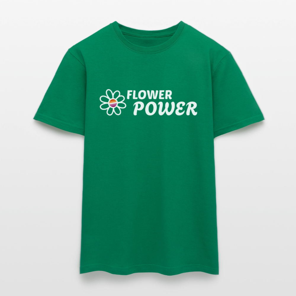 Flower Power Lesbisch T-Shirt | Retro WLW Pride LGBTQ - Kelly Green