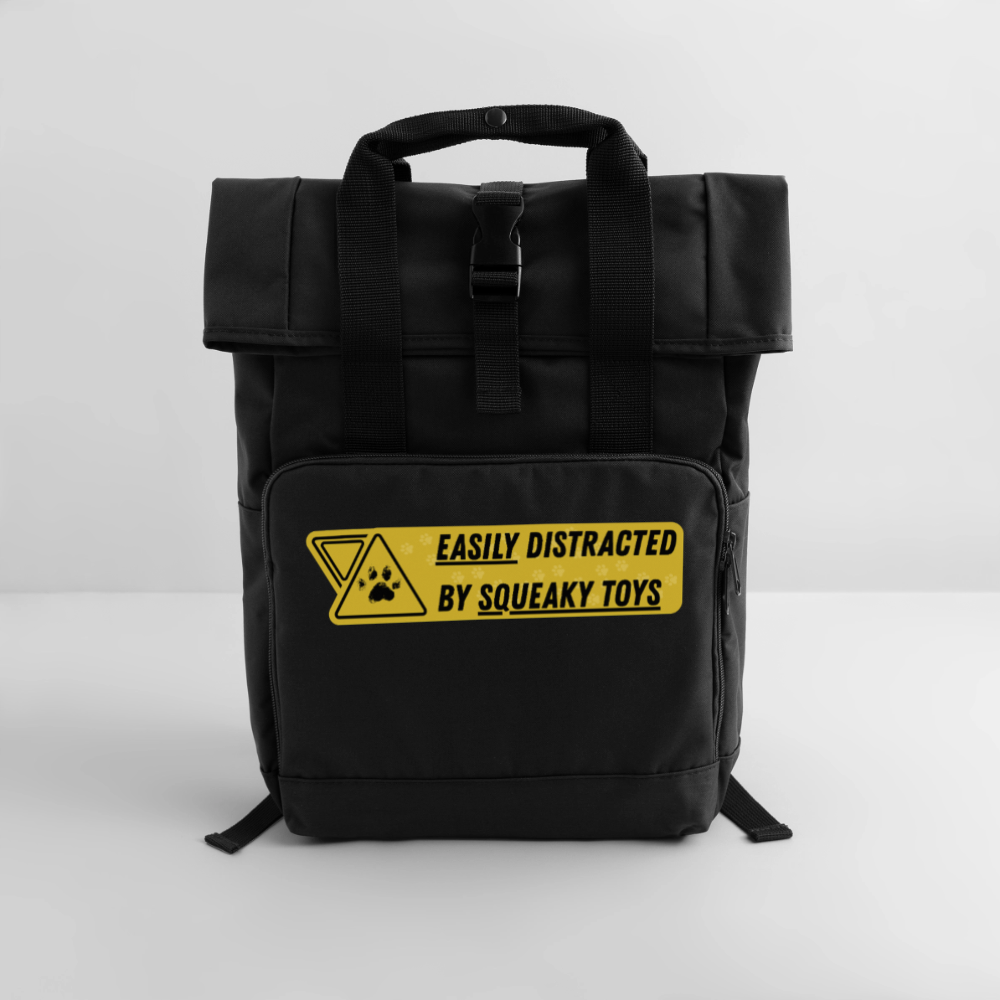 Easily Distracted by Squeaky Toys | Furry / Puppy Pride Rucksack - Schwarz