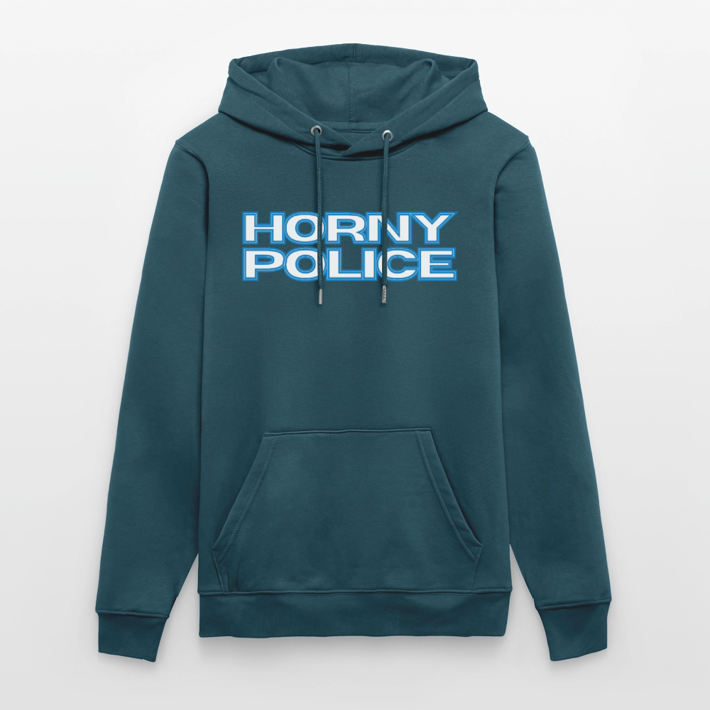 HORNY POLICE | Kink Fetish Pride Bio-Hoodie Unisex - Dunkles Petrol