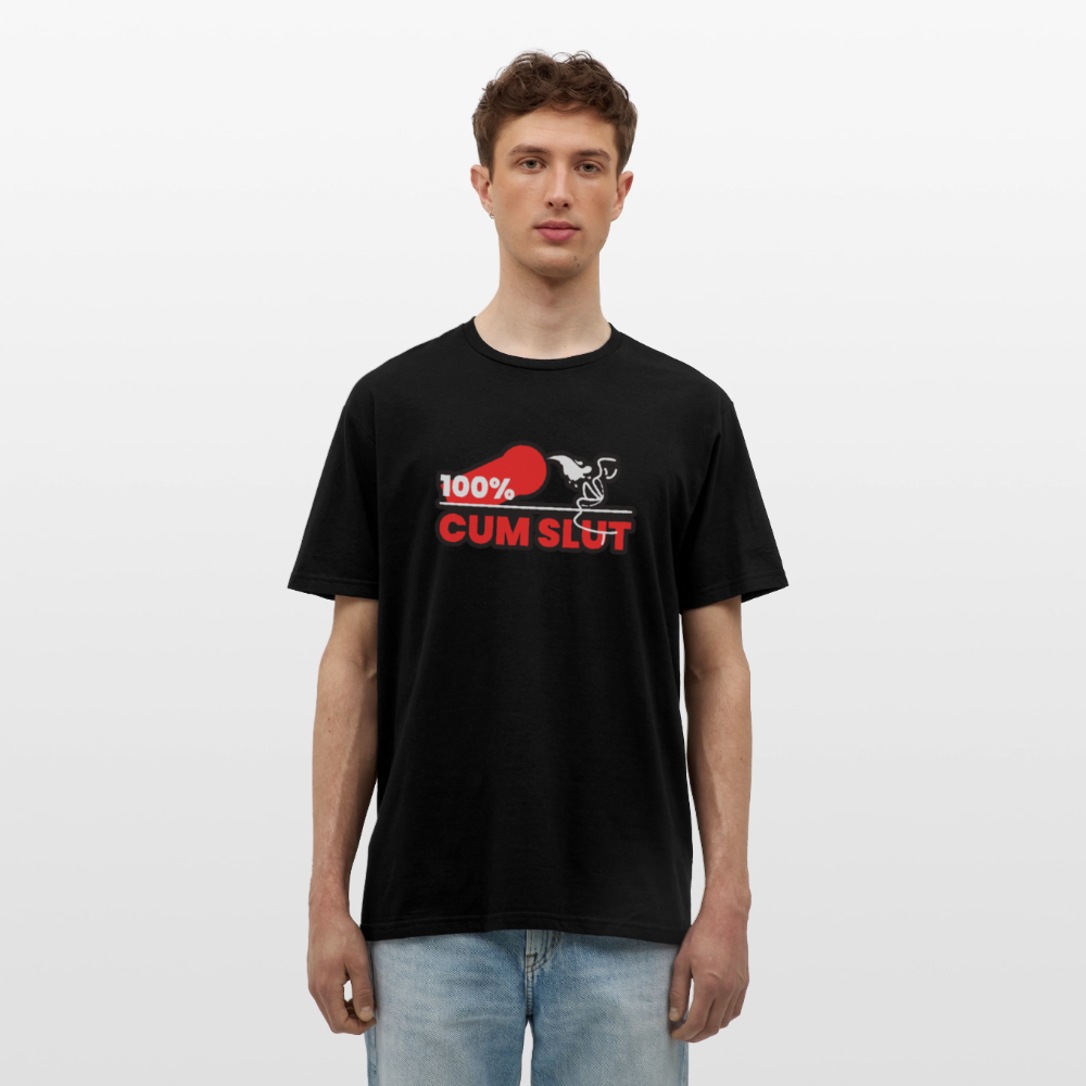100% CUM SLUT | Kink Fetish Pride T-Shirt - Schwarz