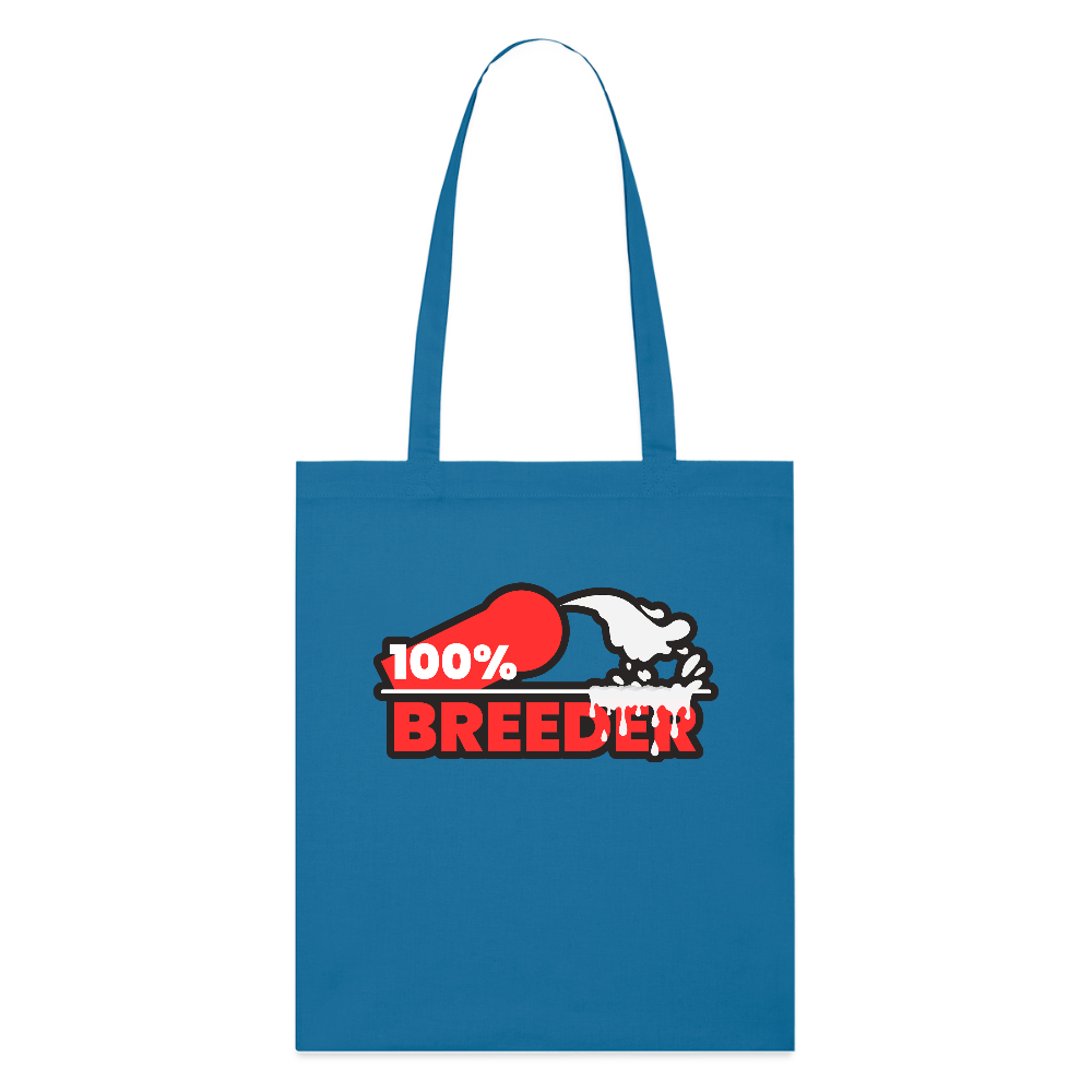 100% BREEDER | Kink Fetish Pride Bio-Stoffbeutel - Königsblau