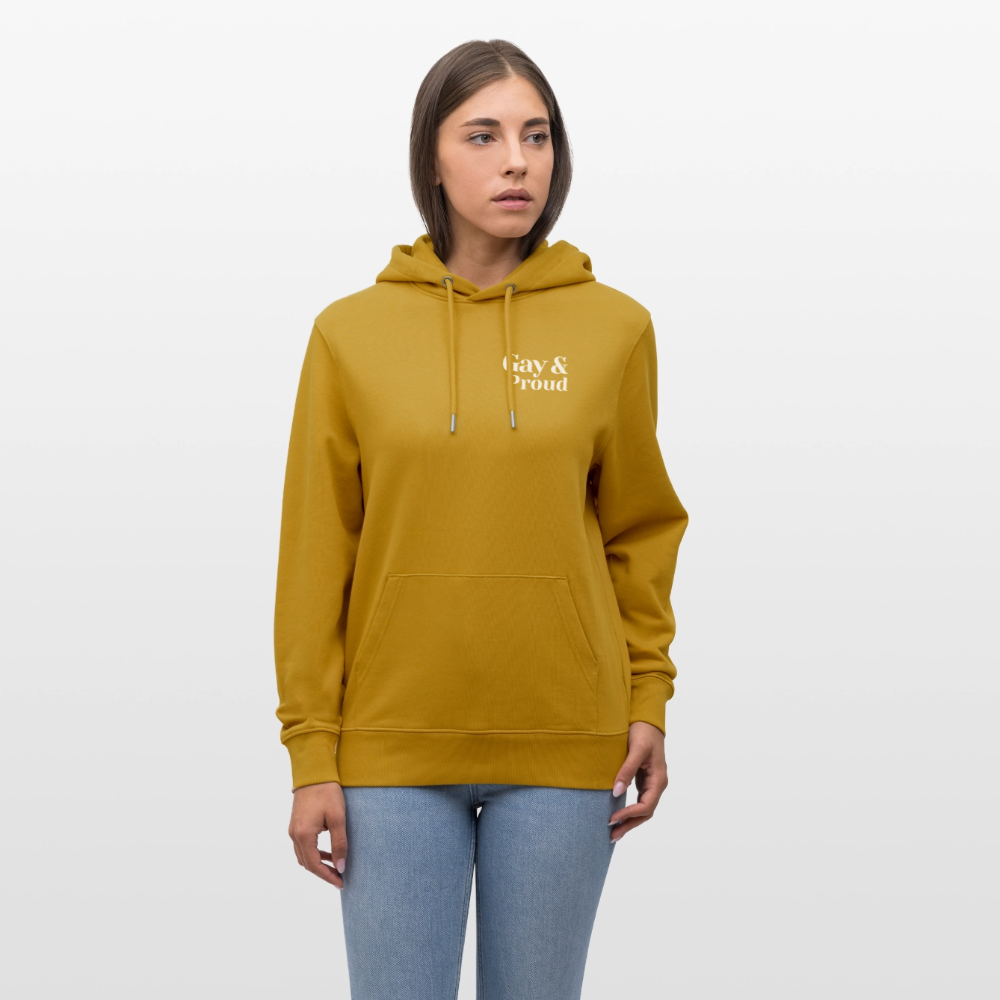 Gay & Proud | Pride Bio-Hoodie Unisex - Ocker
