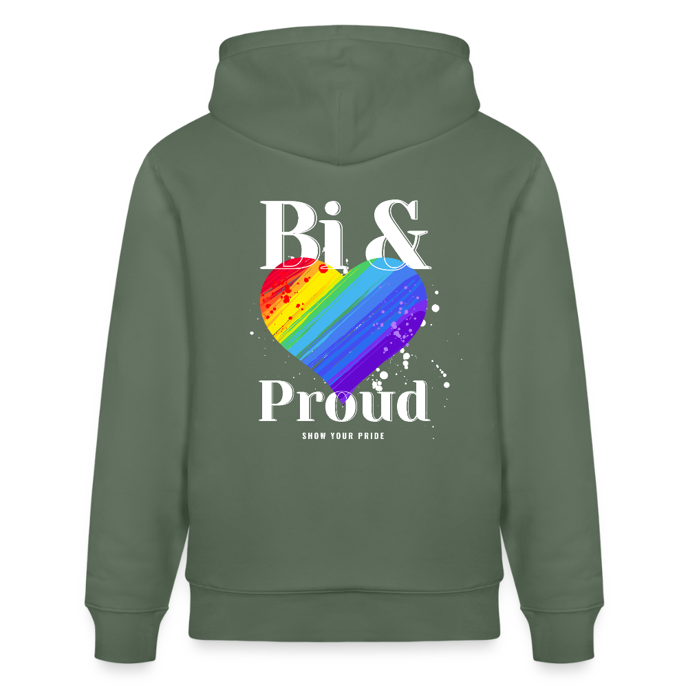 Bi & Proud | Pride Bio-Hoodie Unisex - Tanngrün