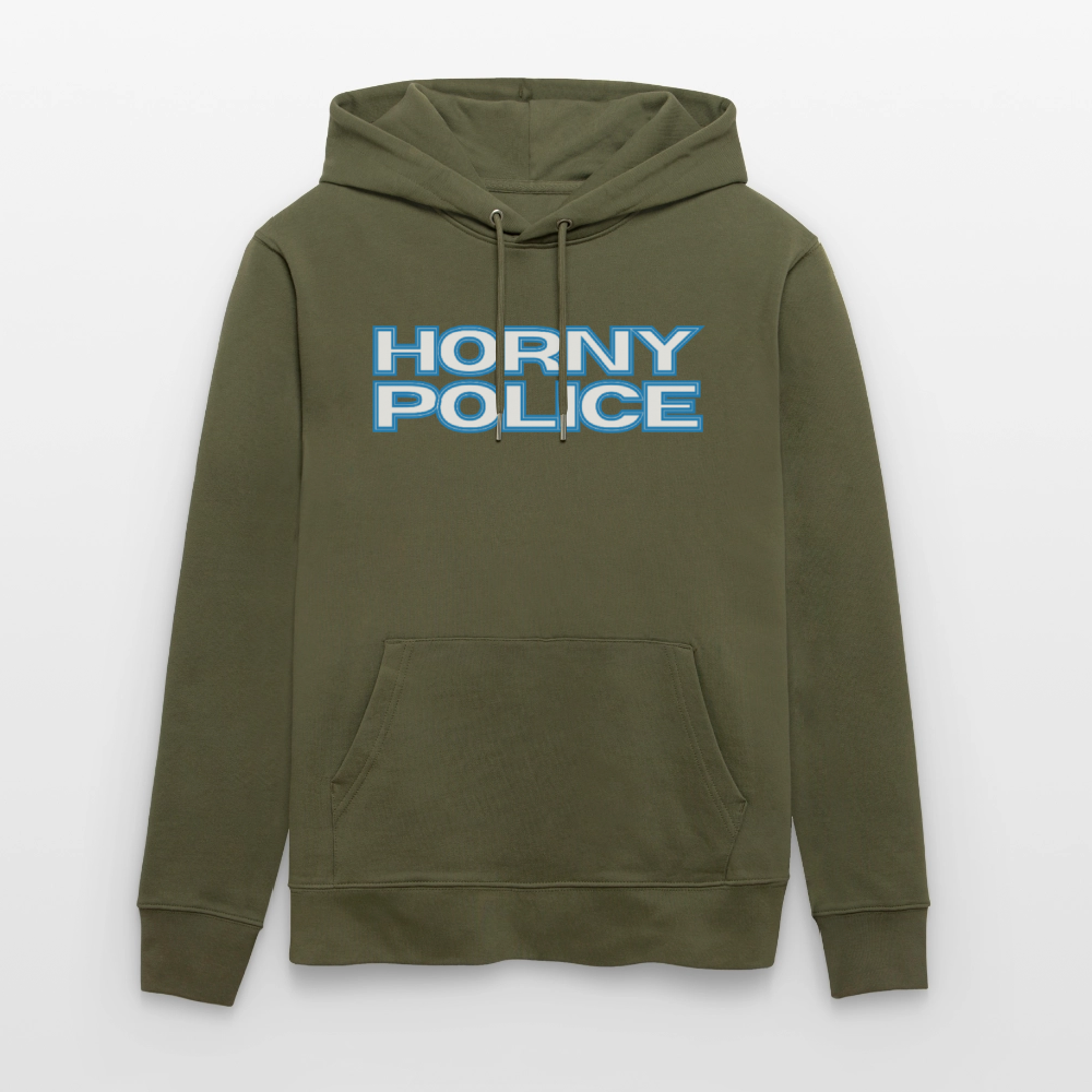 HORNY POLICE | Kink Fetish Pride Bio-Hoodie Unisex - Khaki Grün