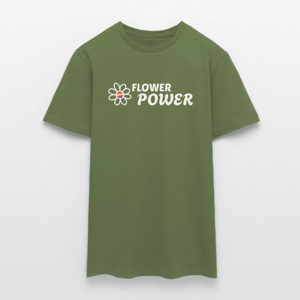 Flower Power! | Lesbian Pride T-Shirt - Militärgrün