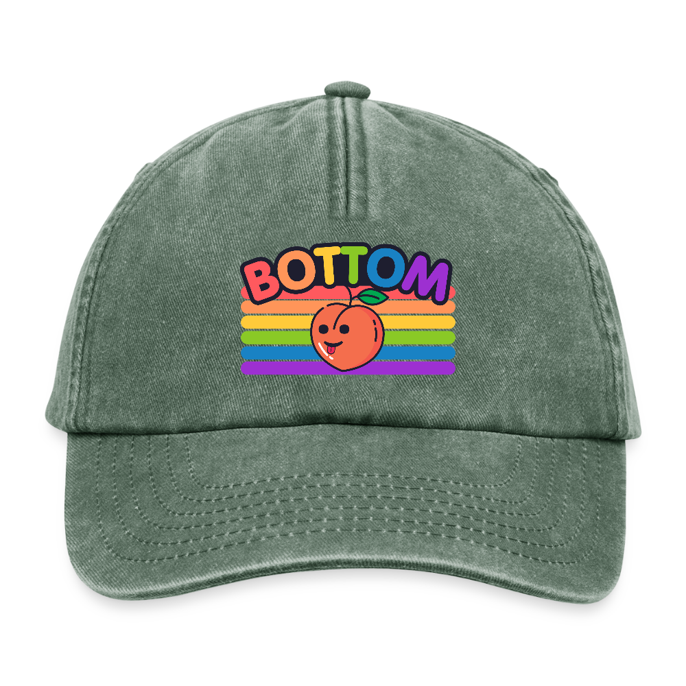 Bottom Gay | Pride Vintage Cap - Vintage Flaschengrün