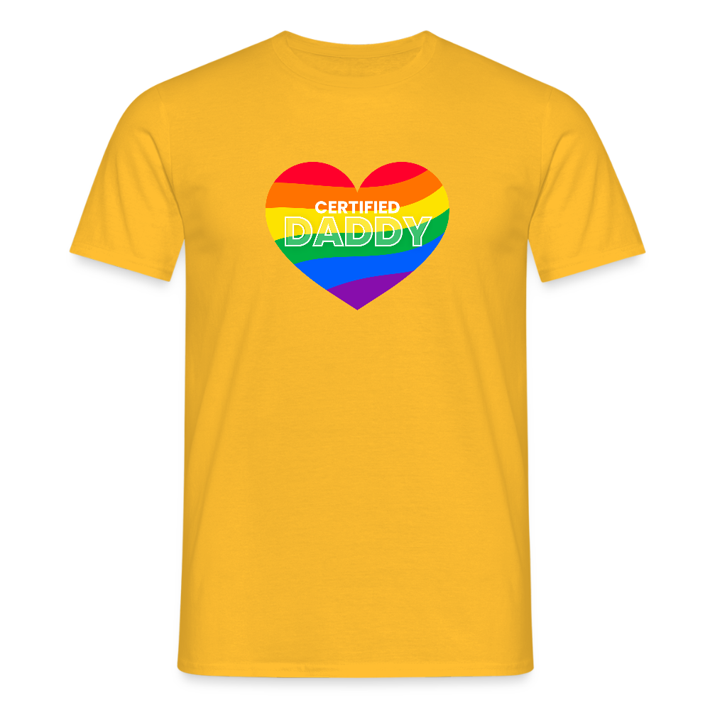 CERTIFIED DADDY | Kink Fetish Pride T-Shirt - Gelb