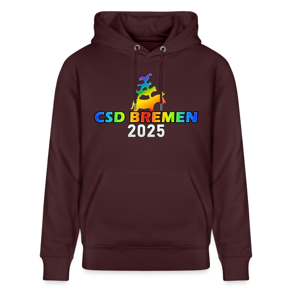 CSD Bremen 2025 Pride Unisex Bio-Hoodie - Maroon