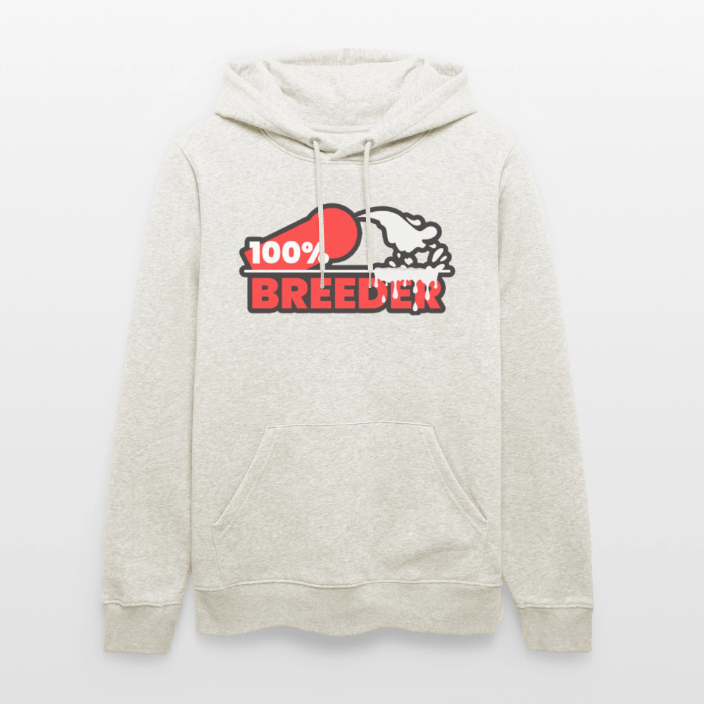 100% BREEDER | Kink Fetish Pride Bio-Hoodie Unisex - Beige meliert
