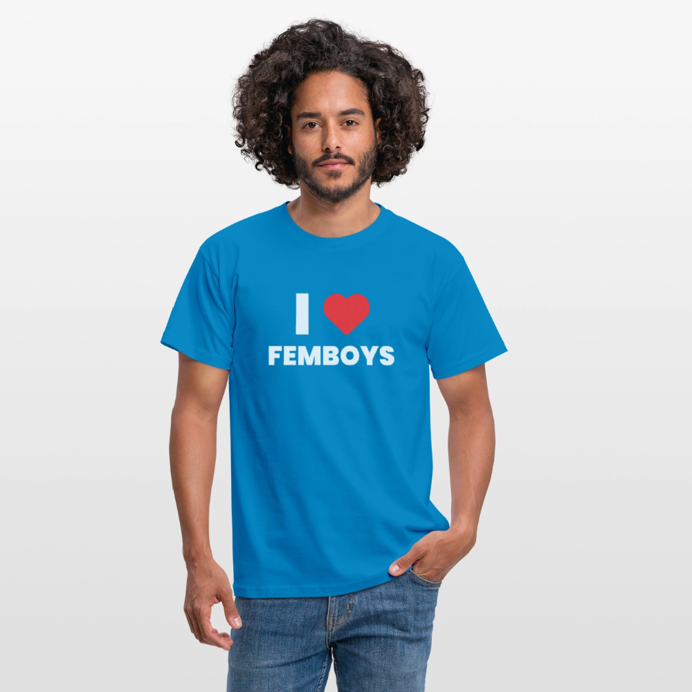 I LOVE FEMBOYS | Kink Fetish Pride T-Shirt - Royalblau