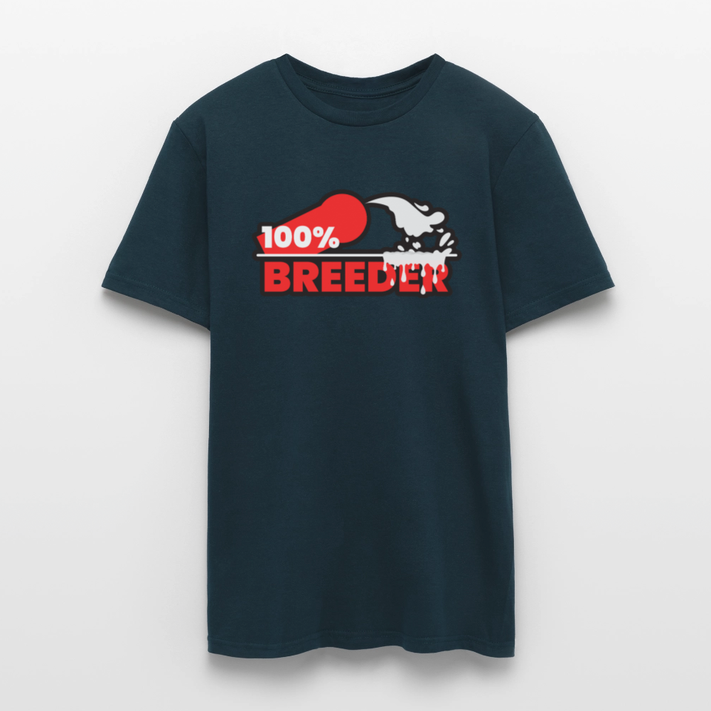 100% BREEDER | Kink Fetish Pride T-Shirt - Navy