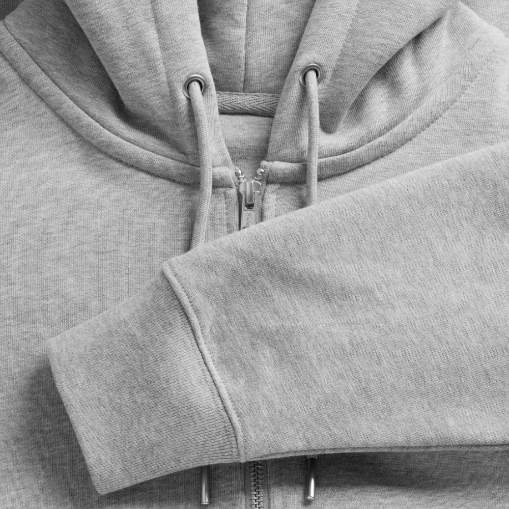 Bi & Proud | Pride Bio-Kapuzenjacke Unisex - Grau meliert