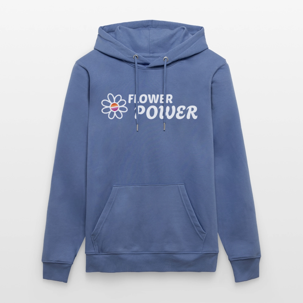 Flower Power | Lesbian Pride Bio-Hoodie Unisex - Blau