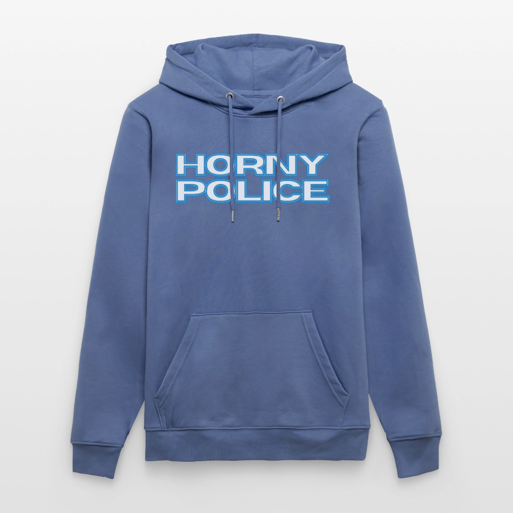 HORNY POLICE | Kink Fetish Pride Bio-Hoodie Unisex - Blau