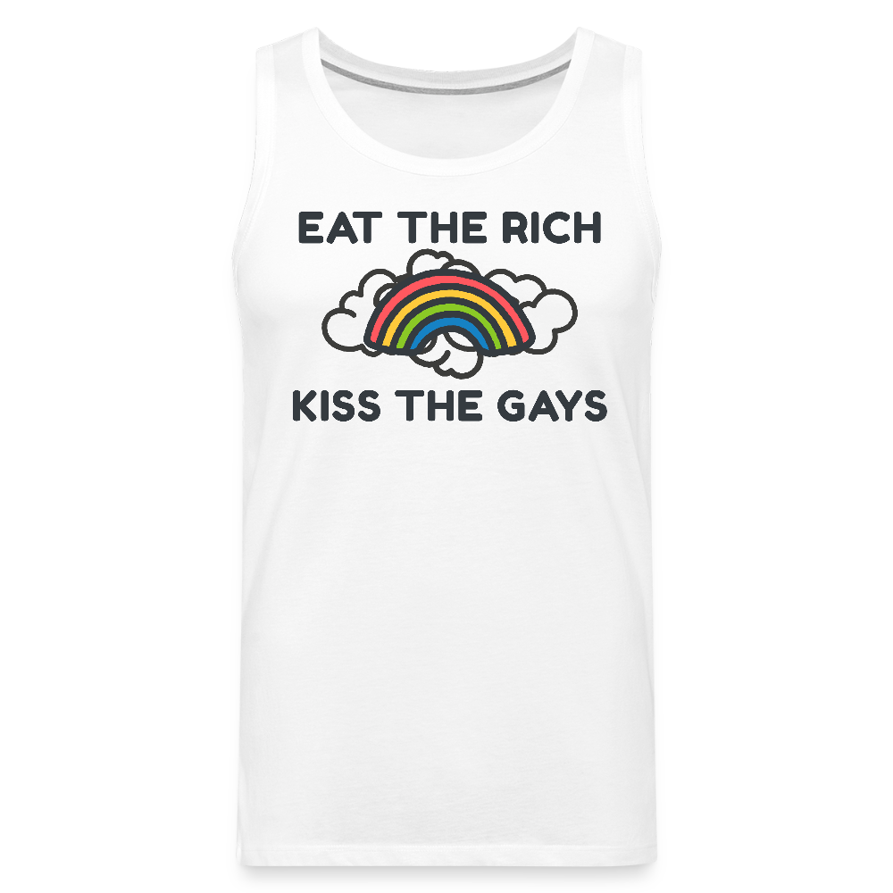 Eat the Rich, Kiss the Gays! Premium Tank Top - Weiß