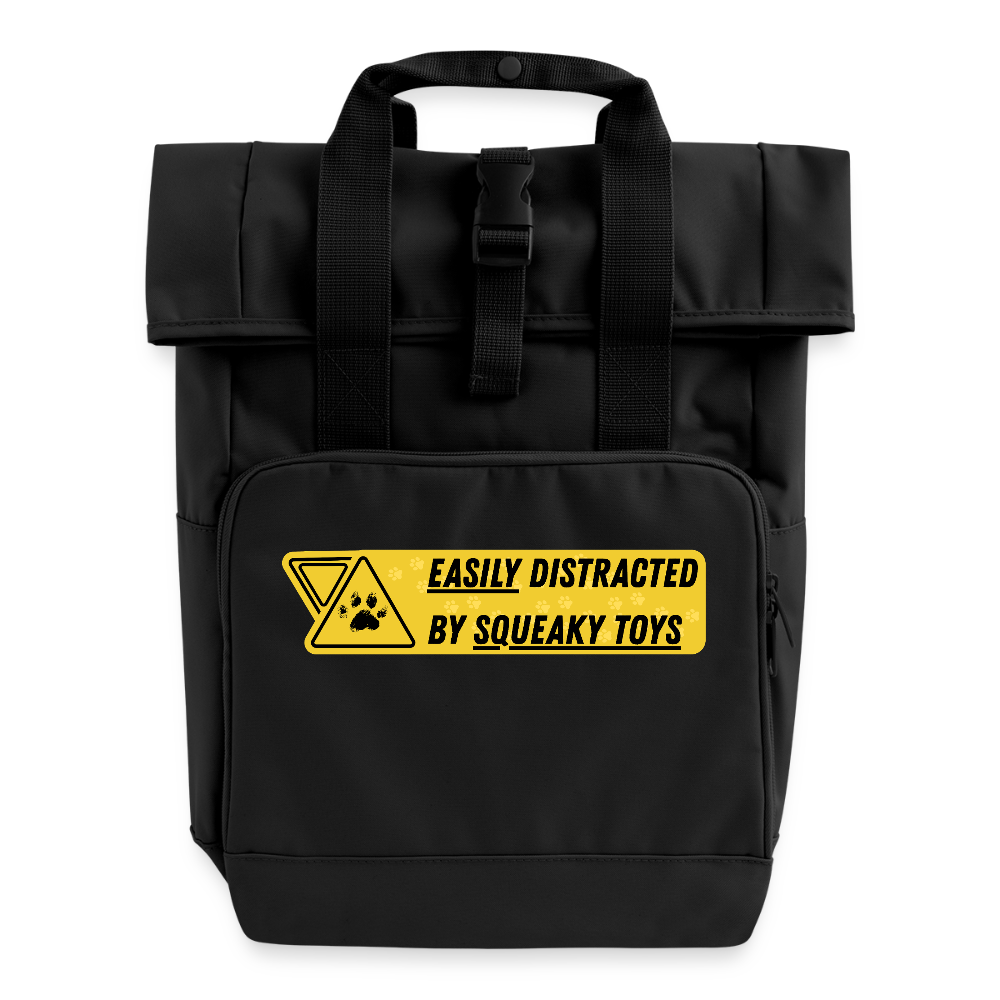 Easily Distracted by Squeaky Toys | Furry / Puppy Pride Rucksack - Schwarz