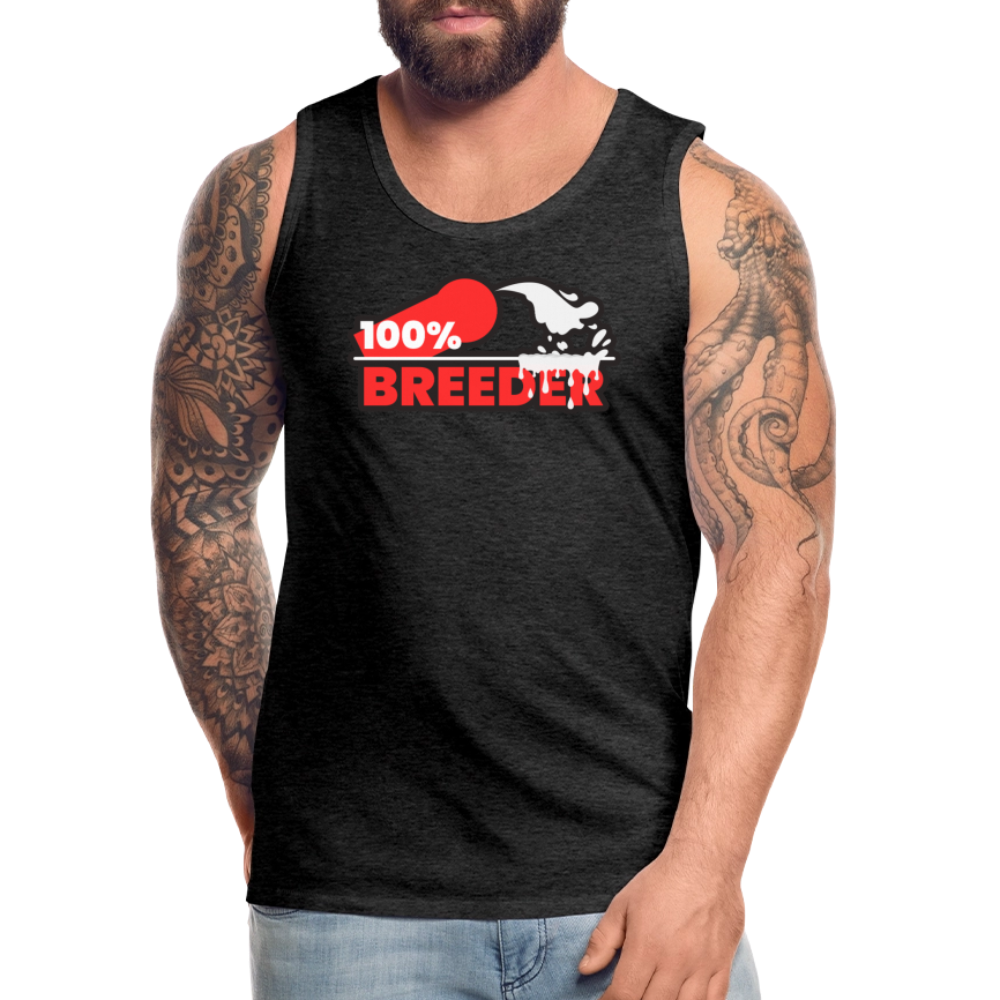 100% BREEDER | Kink Fetish Pride Premium Tank Top - Anthrazit