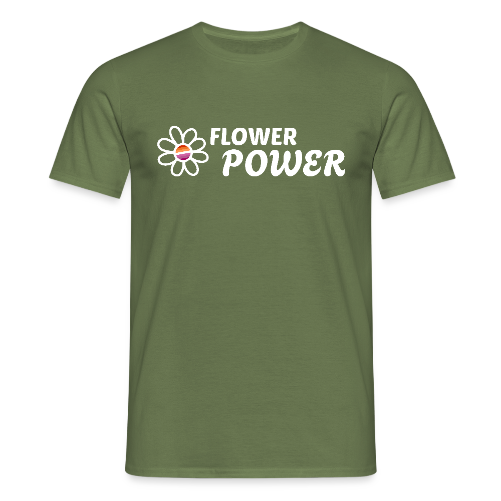 Flower Power! | Lesbian Pride T-Shirt - Militärgrün