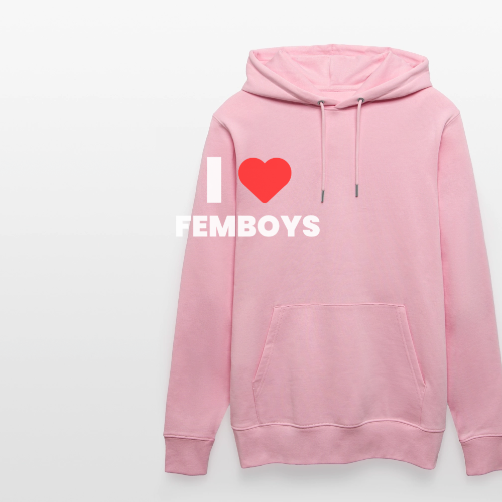 I LOVE FEMBOYS | Kink Fetish Pride Bio-Hoodie Unisex - Hellrosa