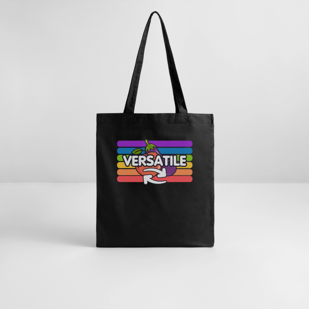 Versatile Gay | Pride Bio-Stoffbeutel - Schwarz