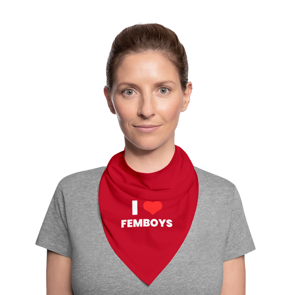 I LOVE FEMBOYS | Kink Fetish Pride Bandana - Rot