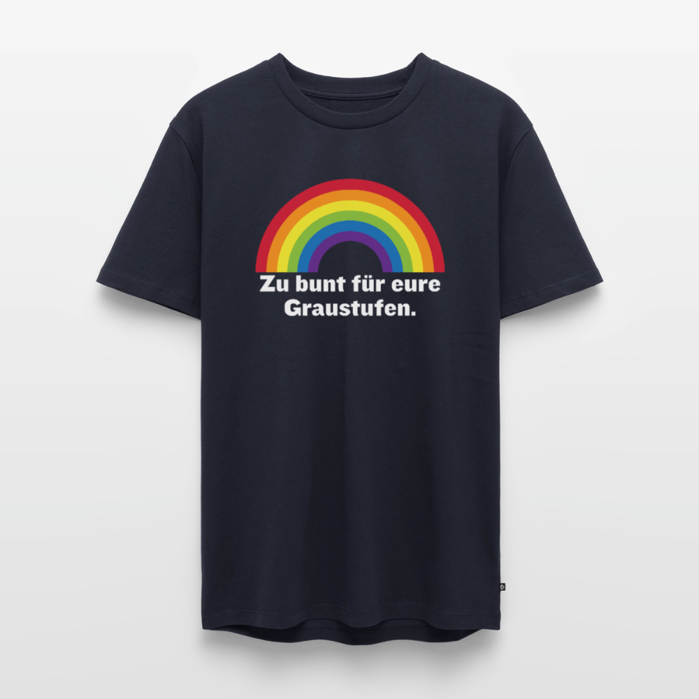 Zu bunt für eure Graustufen Premium Pride T-Shirt - Navy