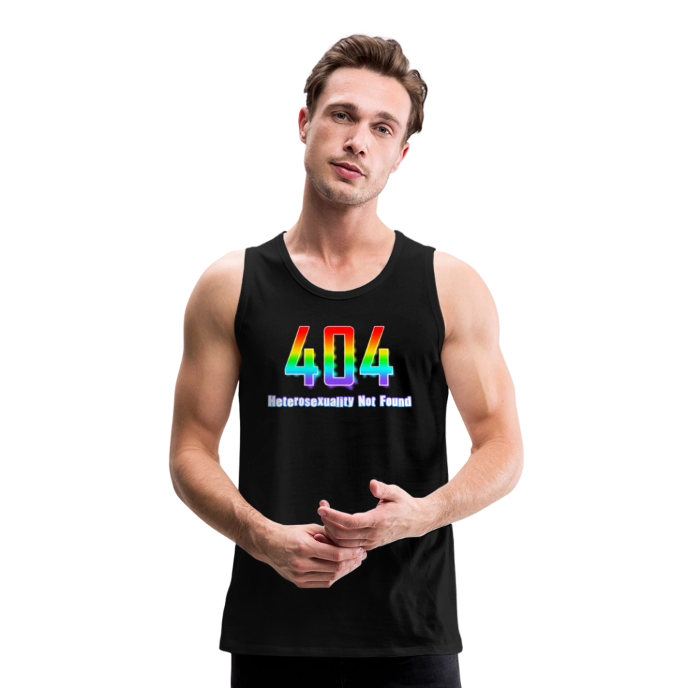 Error 404 Heterosexuality Not Found Premium Tank Top - Schwarz
