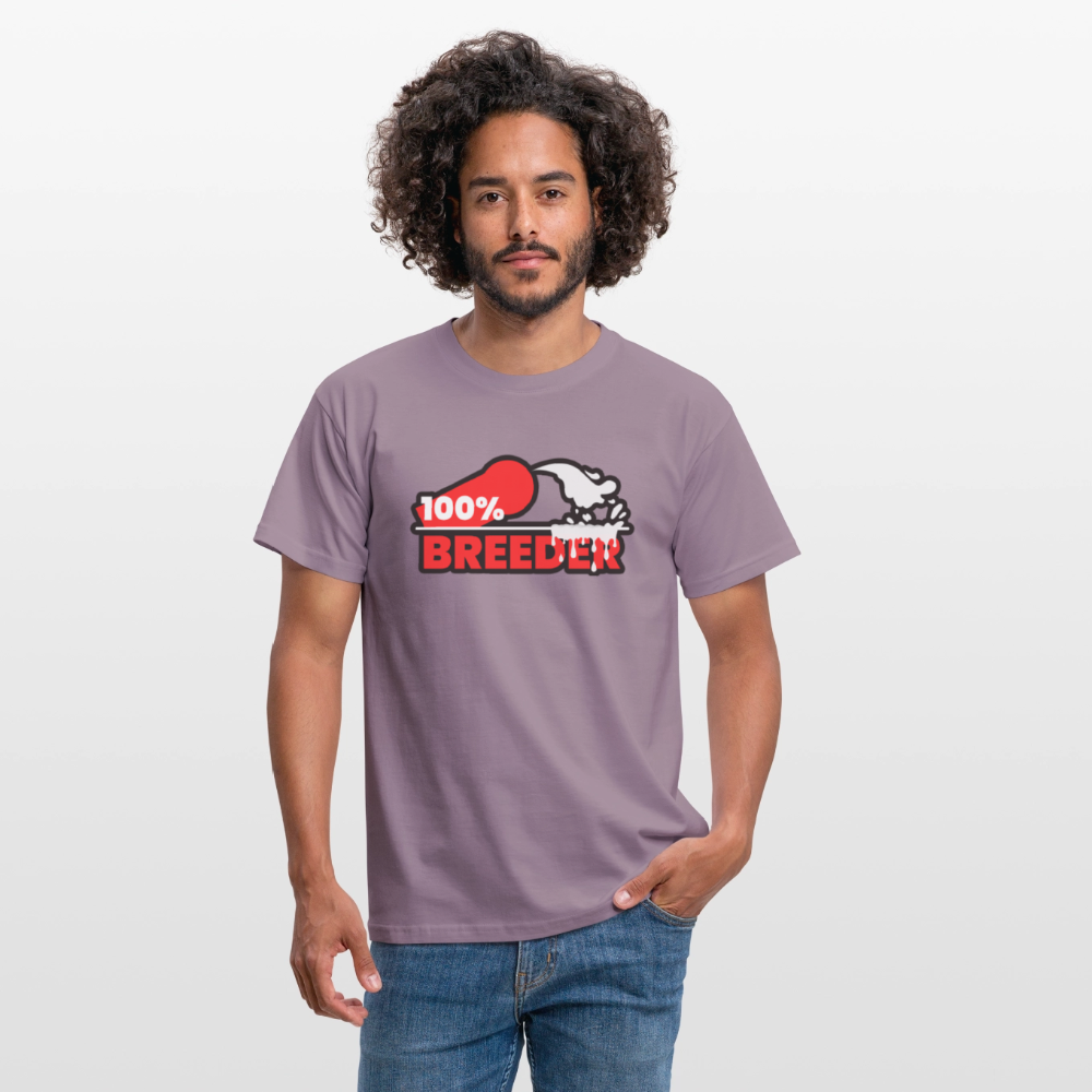 100% BREEDER | Kink Fetish Pride T-Shirt - Lilagrau