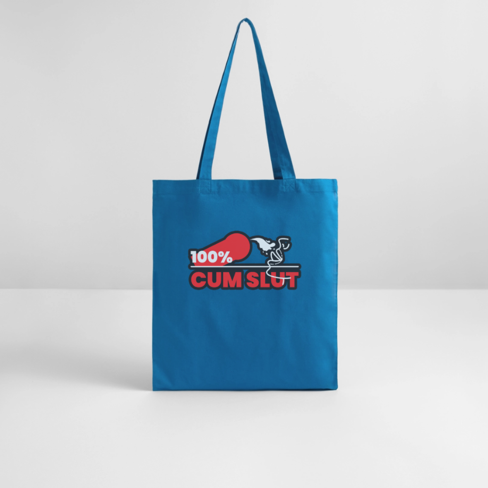 100%CUM SLUT | Kink Fetish Pride Bio-Stoffbeutel - Königsblau