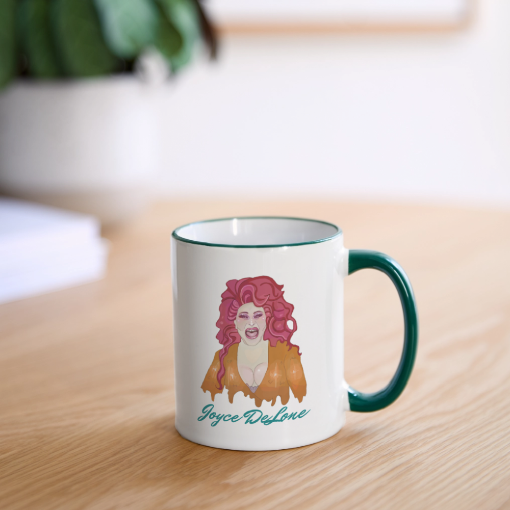 Joyce DeLone Fan-Tasse - Weiß/Dunkelgrün
