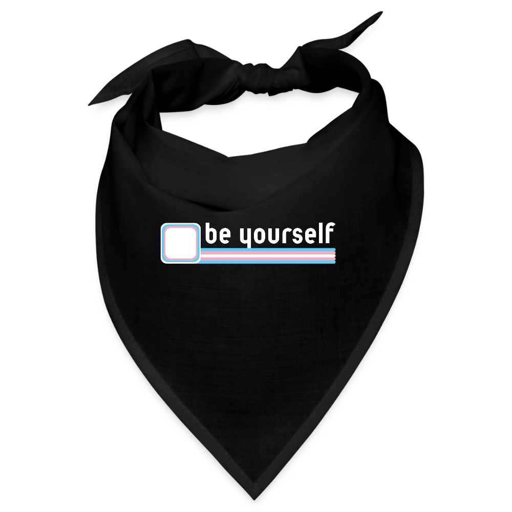 "be yourself" | Trans Pride Bandana - Schwarz