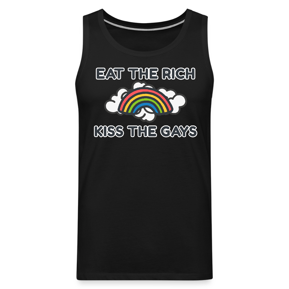 Eat the Rich, Kiss the Gays! Premium Tank Top - Schwarz