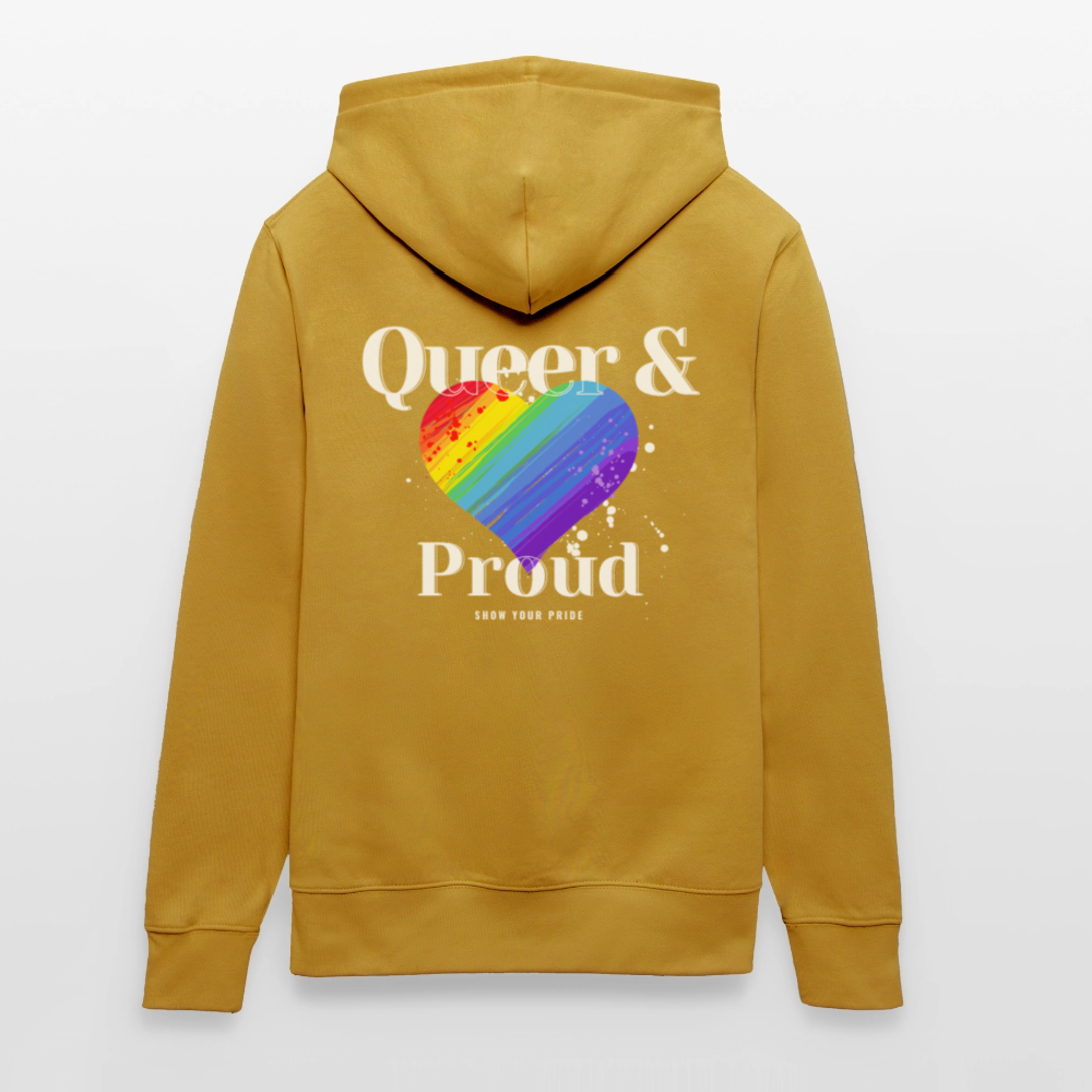 Queer & Proud | Pride Bio-Hoodie Unisex - Ocker