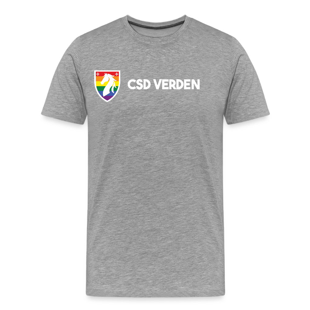 CSD Verden Premium Pride T-Shirt Doppelseitig - Grau meliert