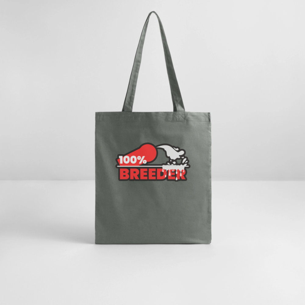 100% BREEDER | Kink Fetish Pride Bio-Stoffbeutel - Anthrazit
