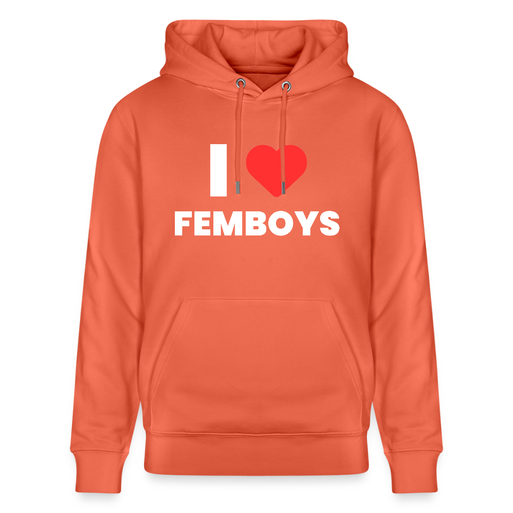 I LOVE FEMBOYS | Kink Fetish Pride Bio-Hoodie Unisex - Hellrot