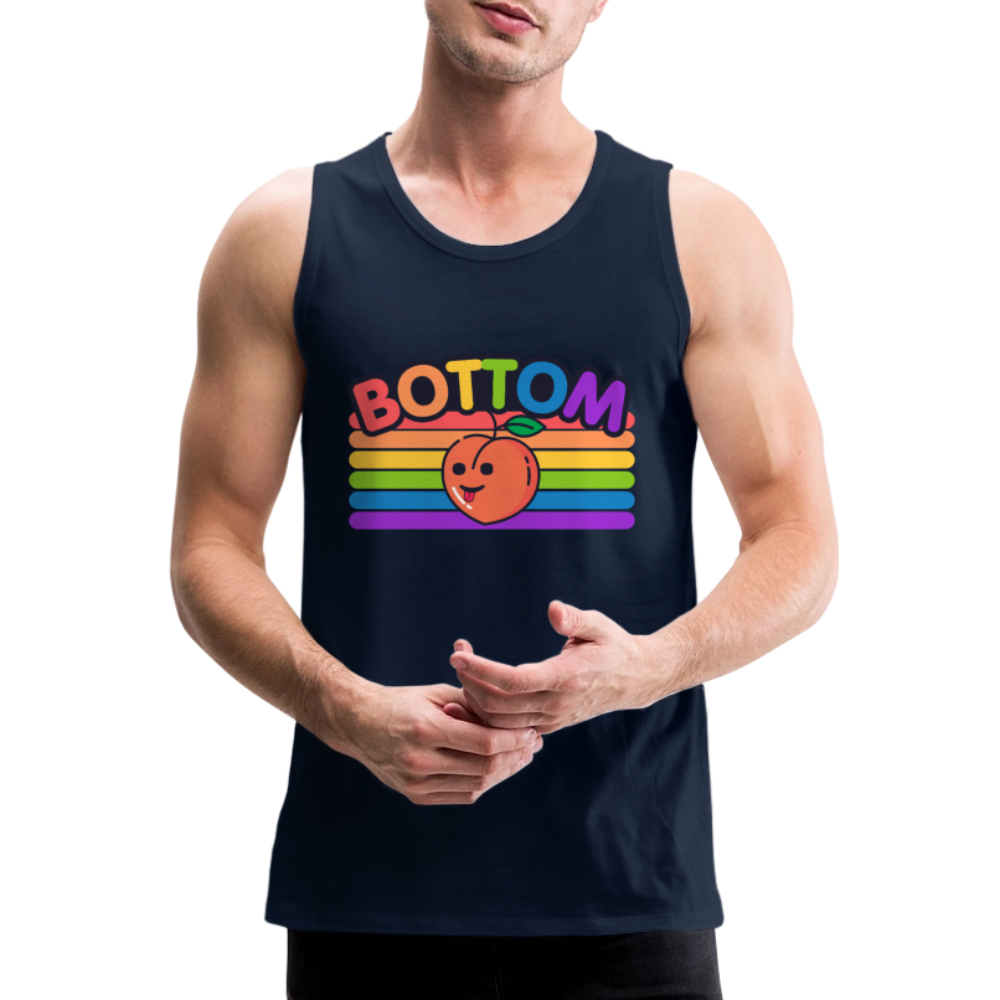 Bottom Gay | Pride Premium Tank Top - Navy