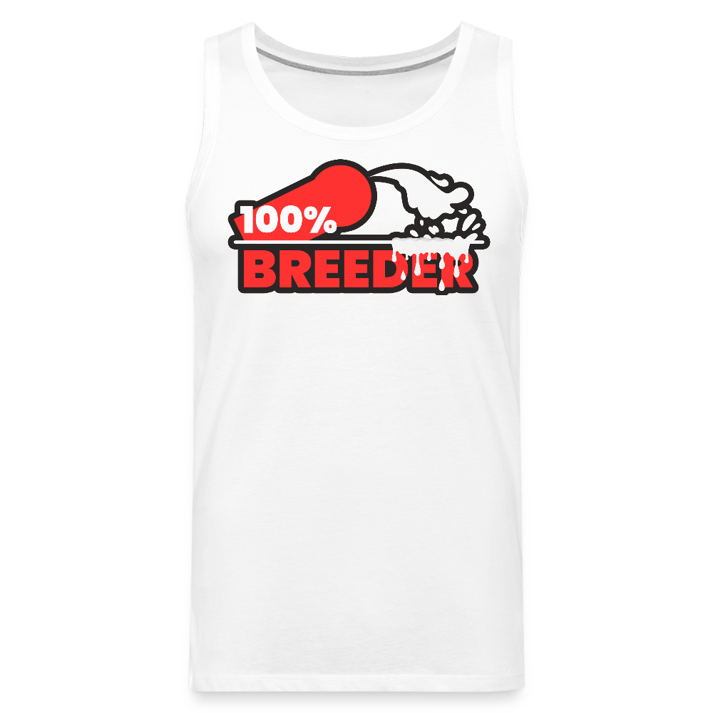 100% BREEDER | Kink Fetish Pride Premium Tank Top - Weiß