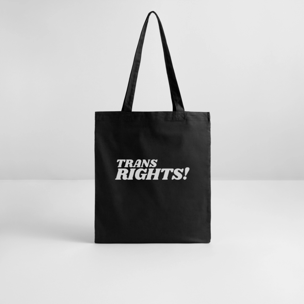 Trans Rights! | Pride Bio-Stoffbeutel - Schwarz