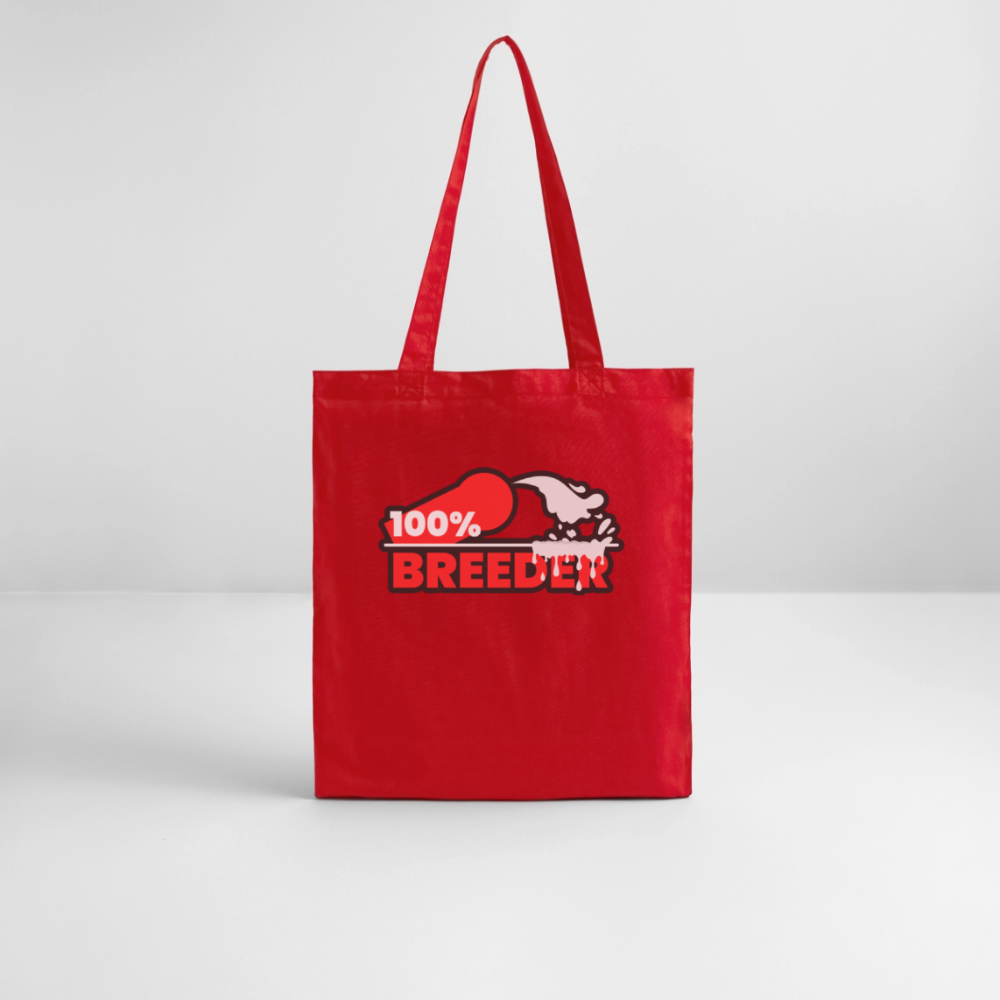 100% BREEDER | Kink Fetish Pride Bio-Stoffbeutel - Rot