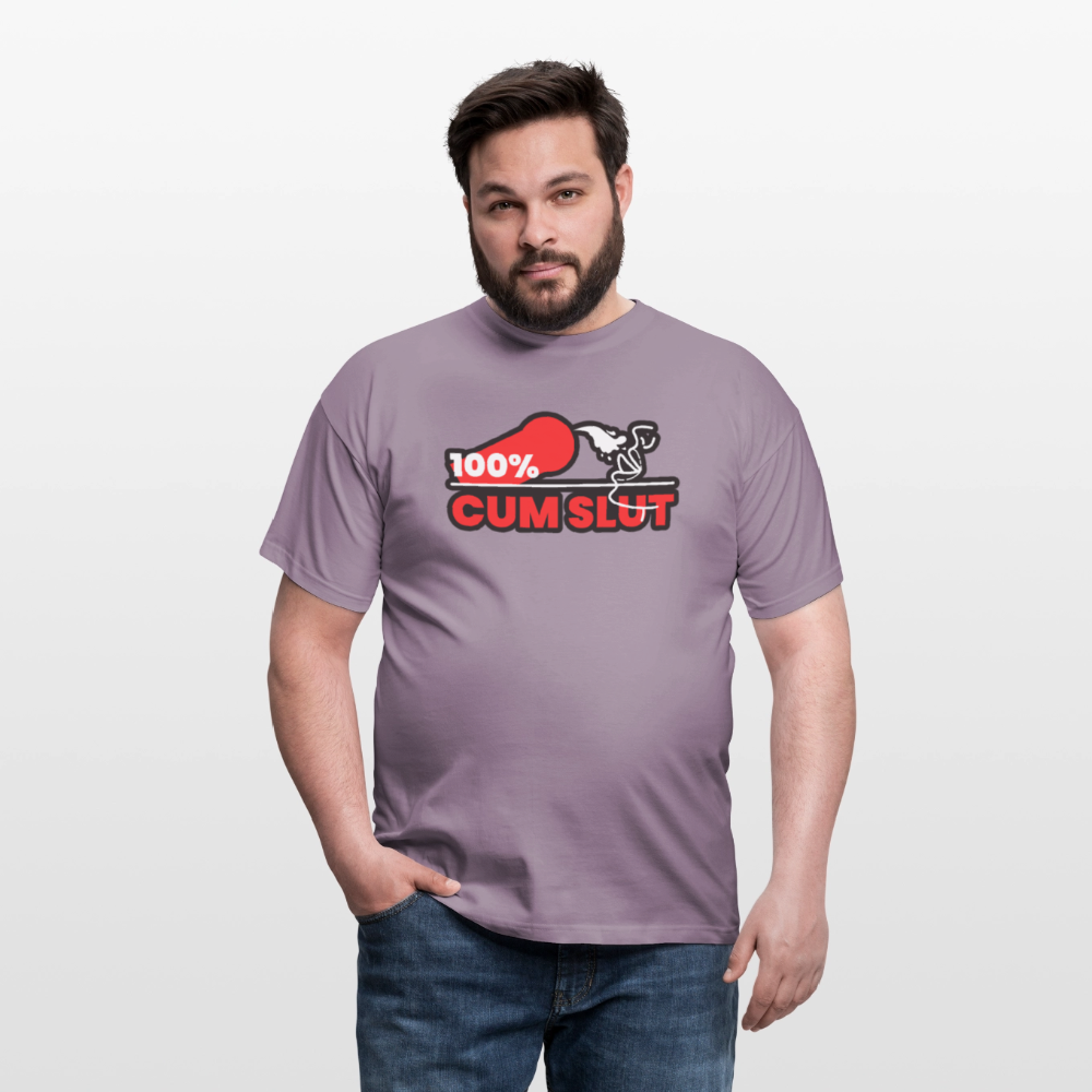 100% CUM SLUT | Kink Fetish Pride T-Shirt - Lilagrau
