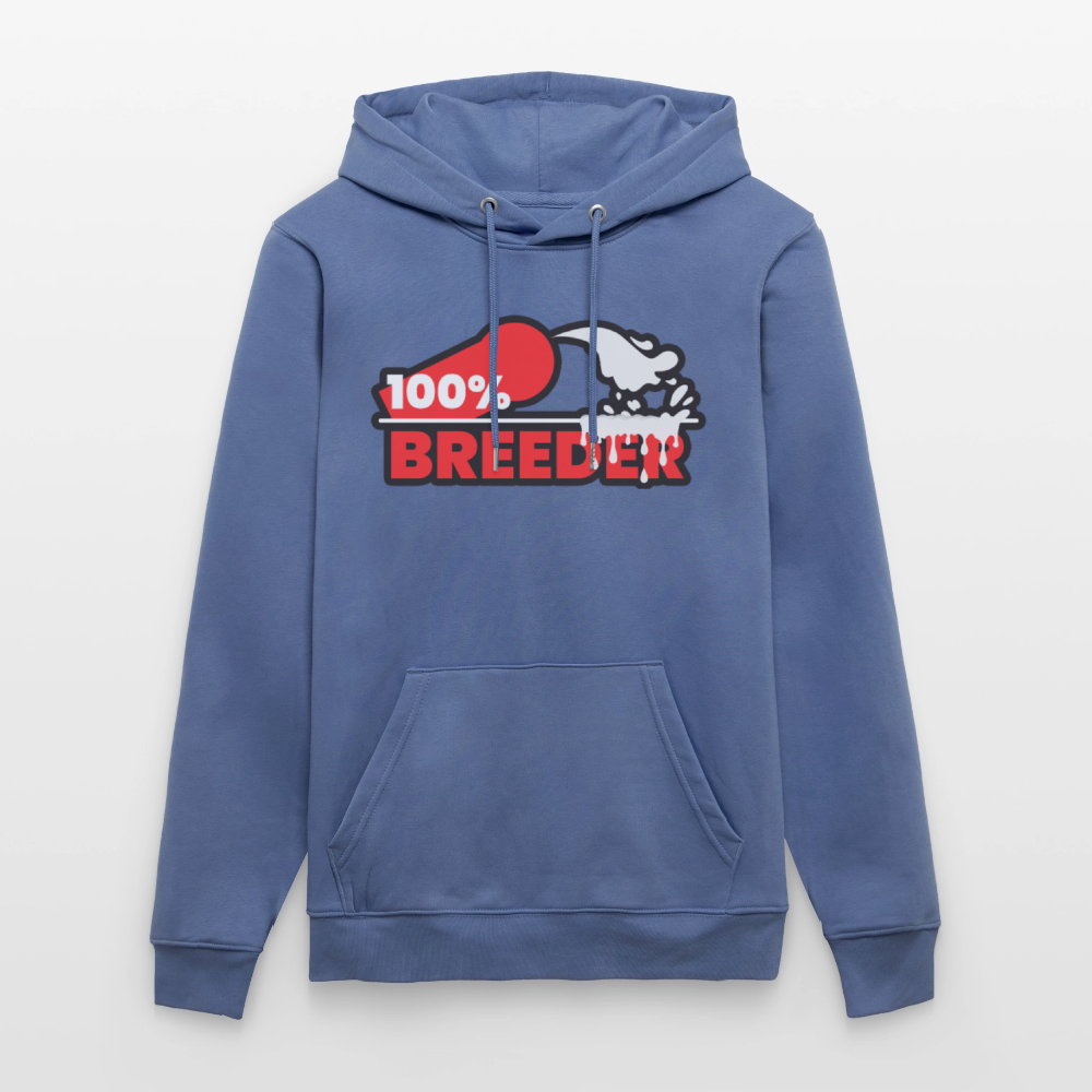 100% BREEDER | Kink Fetish Pride Bio-Hoodie Unisex - Blau