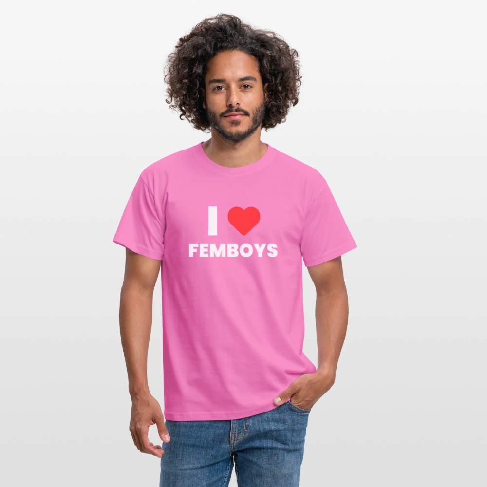 I LOVE FEMBOYS | Kink Fetish Pride T-Shirt - Pink