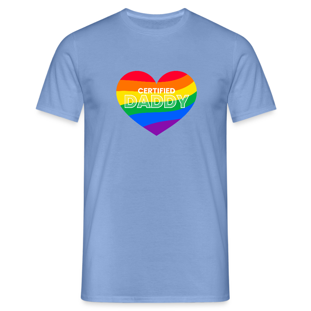 CERTIFIED DADDY | Kink Fetish Pride T-Shirt - carolina blue