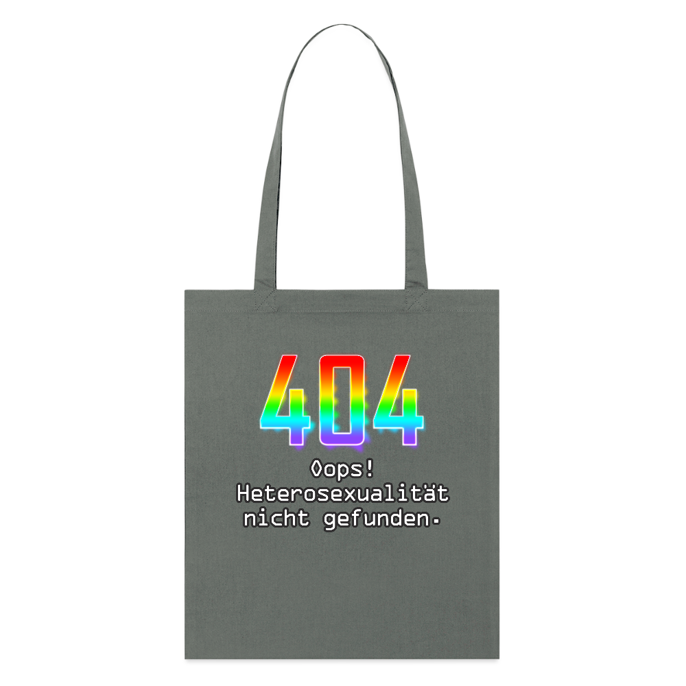 404 ERROR: Heterosexualität nicht gefunden. Pride Bio-Stoffbeutel - Anthrazit