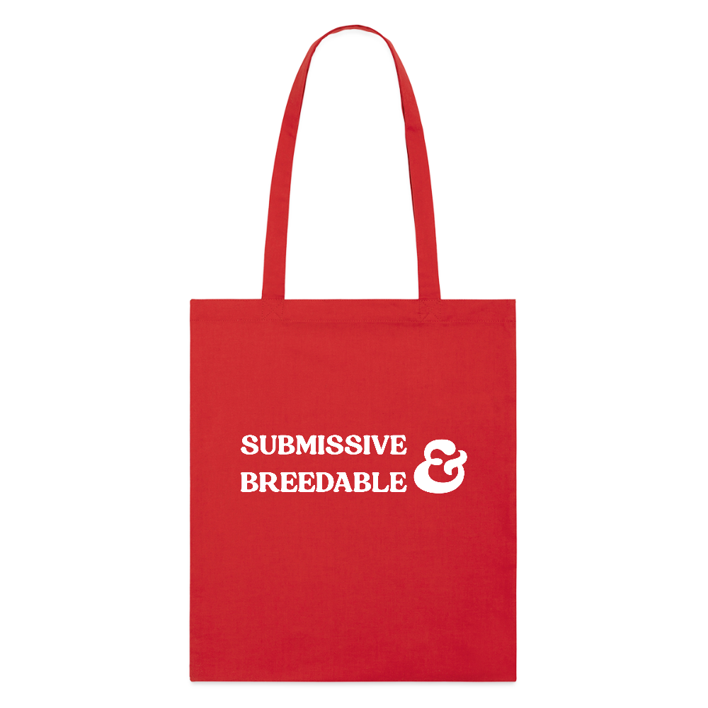 Submissive & Breedable | Kink Fetish Pride Bio-Stoffbeutel - Rot