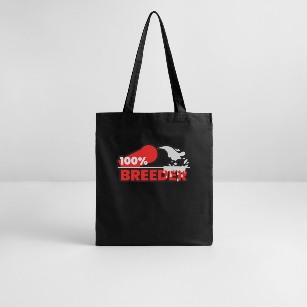 100% BREEDER | Kink Fetish Pride Bio-Stoffbeutel - Schwarz