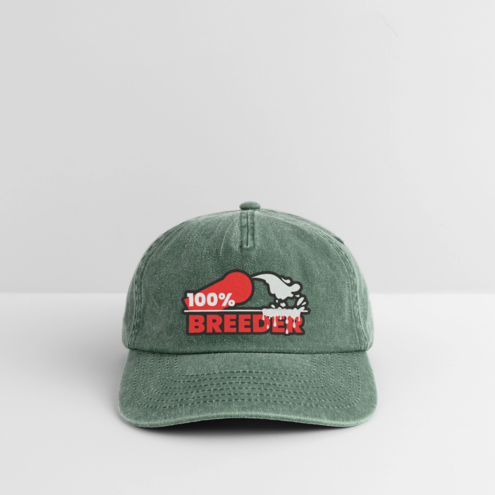100% BREEDER | Kink Fetish Pride Vintage Cap - Vintage Flaschengrün