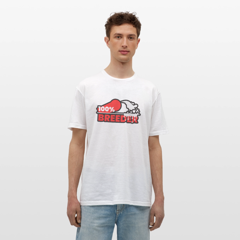 100% BREEDER | Kink Fetish Pride T-Shirt - Weiß