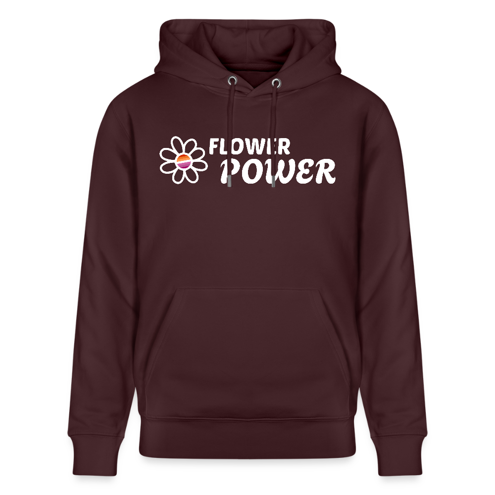 Flower Power | Lesbian Pride Bio-Hoodie Unisex - Maroon
